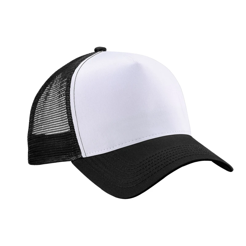 Image of Beechfield Beechfield Men Snapback Trucker Cap in Black One Size Male 5063377408102
