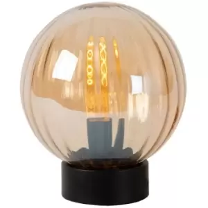 Image of Lucide Monsaraz Retro Table lamp - Ø25cm - 1xE27 - Amber
