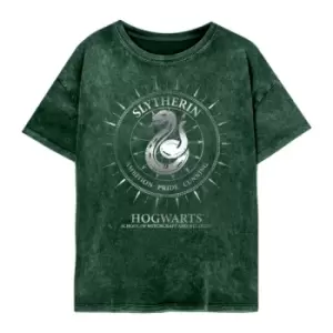Image of Harry Potter - Slytherin Constellations (SuperHeroes Inc. Womens Acid Wash T-Shirt) Ex Large
