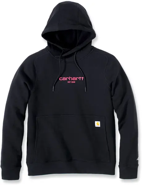 Image of Carhartt Force Relaxed Fit Lightweight Graphic Ladies Hoodie, black, Size S for Women