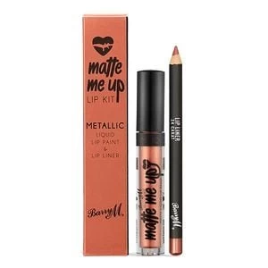Image of Barry M Matte Me Up Metallic Lip Kit 24 Carat
