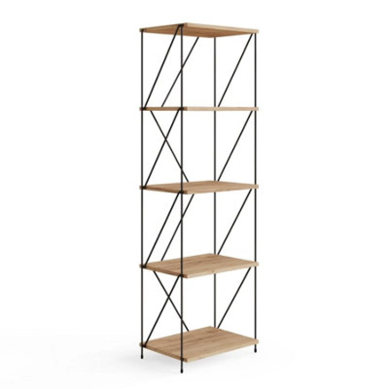 Image of Leyo 5 Tier Storage Rack Wotan Oak