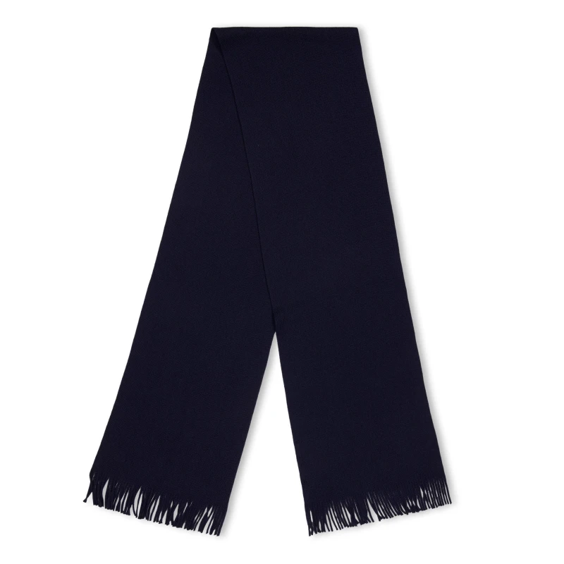 Image of Boss Mens Albas Midweight Scarf Dark Blue male One Size