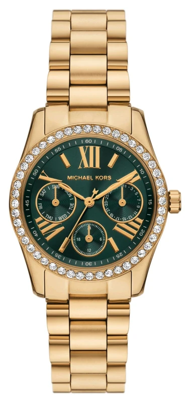 Image of Michael Kors MK4924 Lexington Lux Multifunction (34mm) Green Watch