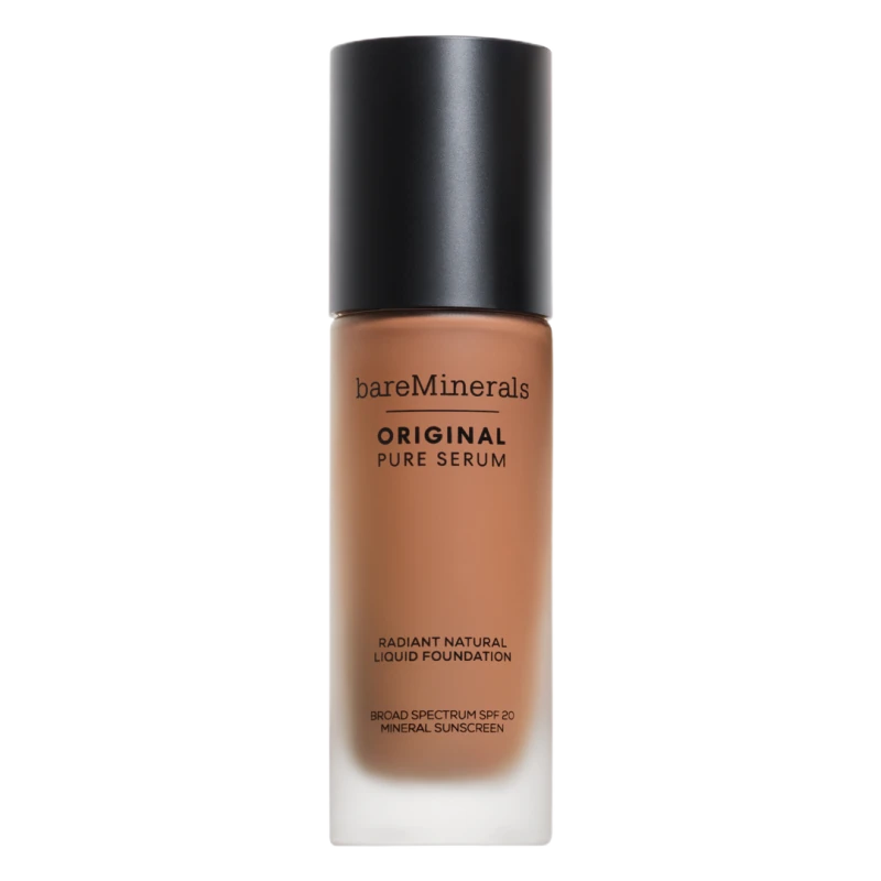 Image of bareMinerals Original Pure Serum Radiant Natural Liquid Foundation Mineral SPF20 30ml (Various Shades) - Medium Deep Cool 4.5