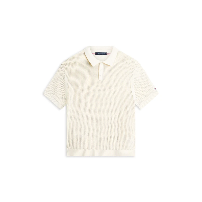 Image of Tommy Hilfiger Tommy Knit Polo Sn63 Muslin male M