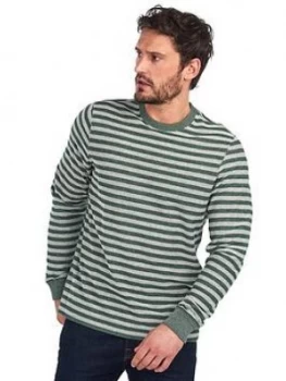 Image of Barbour Radar Stripe Sweater - Dark Green