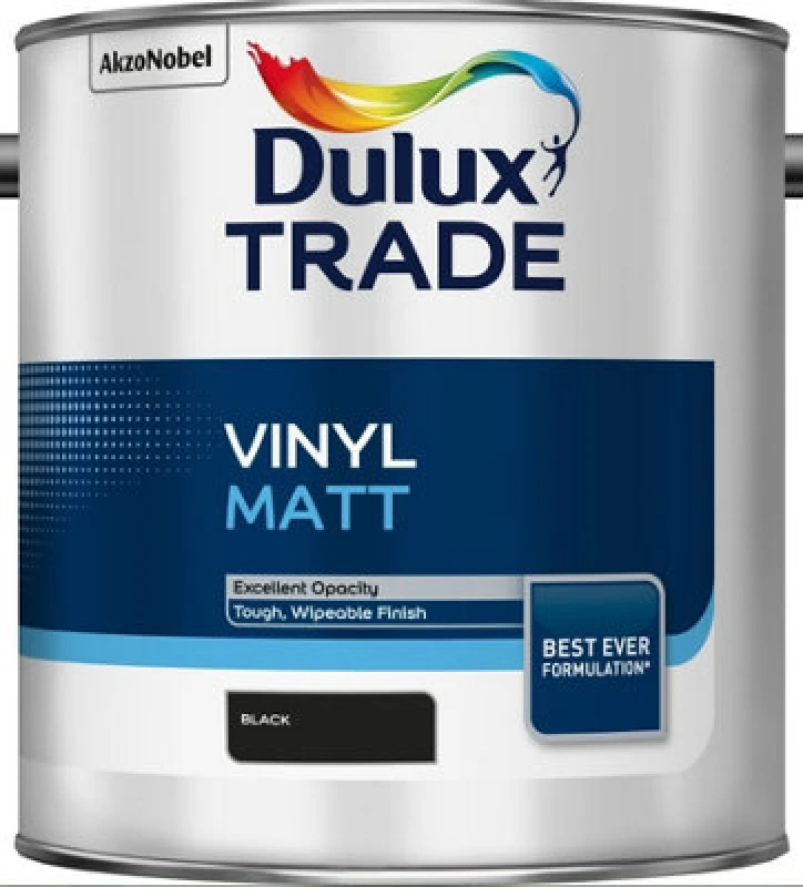 Image of Dulux Trade Vinyl Matt Black 2.5L