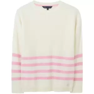 Image of Crew Clothing Austell Jumper White/Pink 16