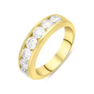 Image of 18ct Yellow Gold 1.61ct Diamond Channel Set Half Eternity Ring