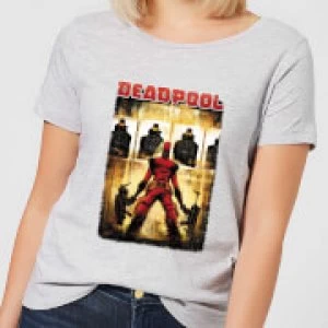 Image of Marvel Deadpool Target Practice Womens T-Shirt - Grey - S