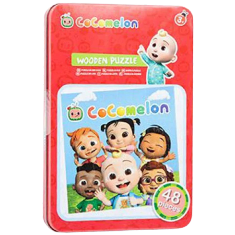 Image of CoComelon Wooden Puzzle Tin a 48 Pcs COCO-96-0142