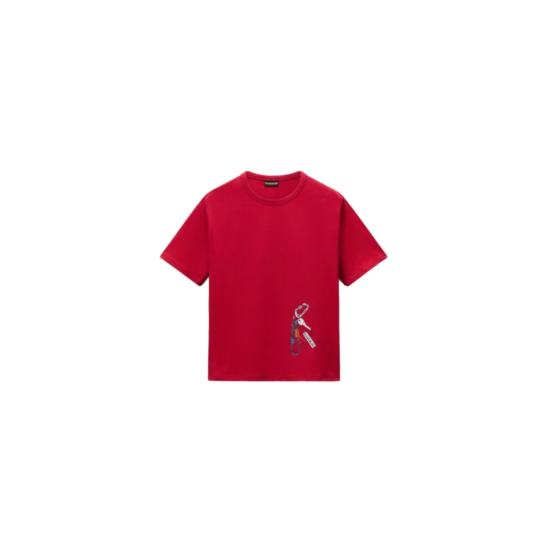 Image of Kid's T-Shirt Napapijri Albedo Rouge Unisex 8 ans