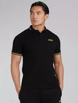 Image of Barbour International Essential Tipped Polo Shirt - Black Size XL Men