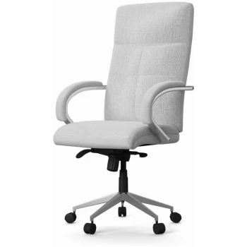 Image of Bedford Height Adjustable Fabric Upholstered Office Desk Chair Grey - Alphason