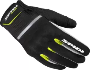 Image of Spidi Flash Motorcycle Gloves, black-yellow, Size S, black-yellow, Size S