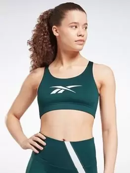 Image of Reebok Workout Ready Sports Bra, Green, Size 2XL, Women