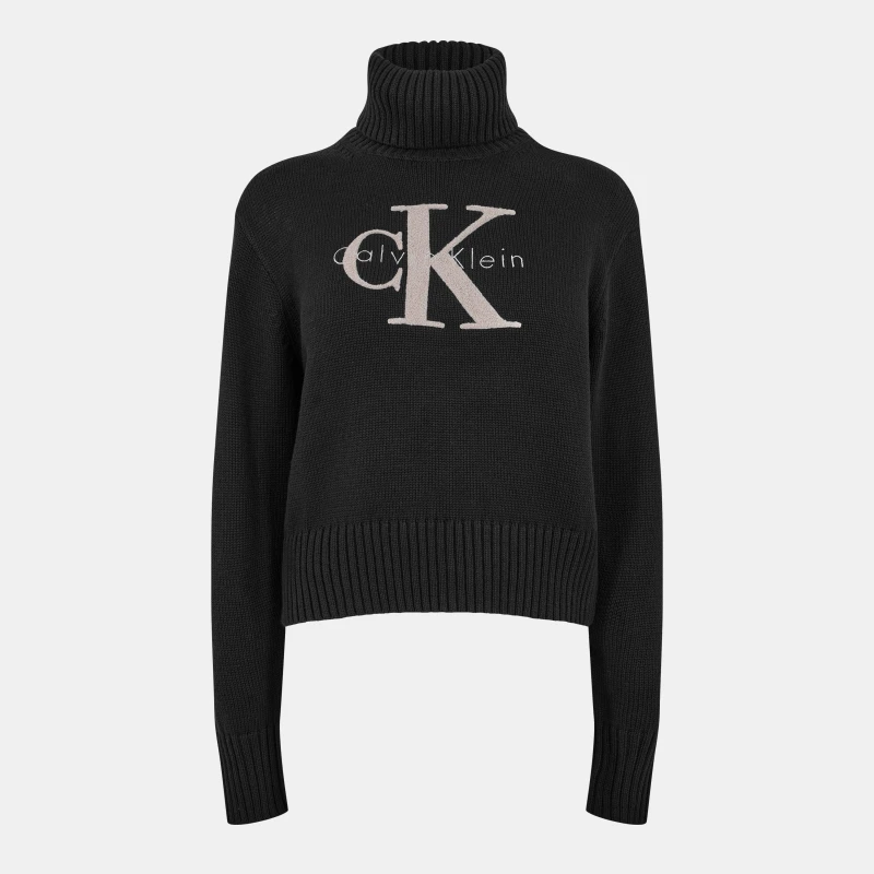 Image of Calvin Klein Jeans Funnel Neck Sweater Black female 8 (XS)