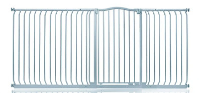 Image of Safetots Extra Tall Curved Top Safety Gate, 216Cm - 225Cm, Matt Grey, Extra Tall 100Cm In Height, Pressure Fit Stair Gate