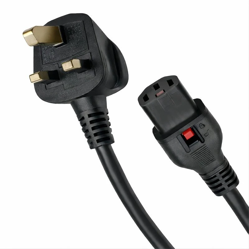 Image of FDL 2M UK MAINS CABLE - UK PLUG TO LOCKING IEC C13 SOCKET