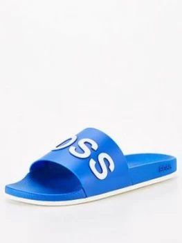 Image of Hugo Boss Bay Slides Blue/White Size 7 Men
