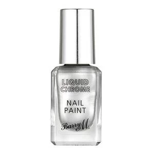 Image of Barry M Liquid Chrome Nail Paint Rain On Me Silver