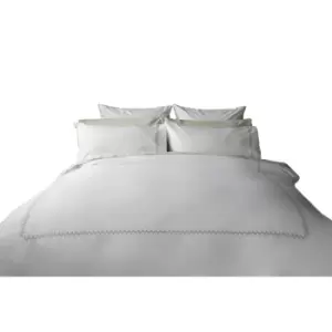 Image of Belledorm Luna Cotton Duvet Cover Set (Double) (White)