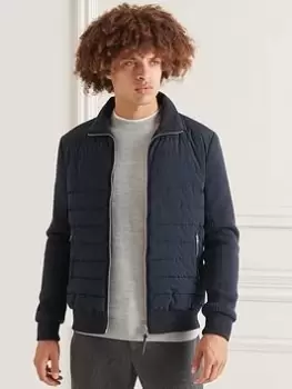 Image of Superdry Studios Padded Knit, Navy Size XL Men