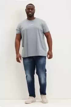 Image of Plus Tapered Mid Blue Jeans