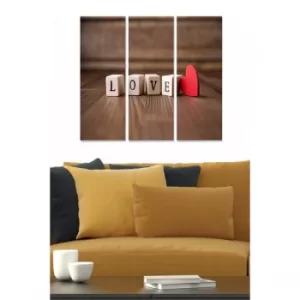 Image of MDF140894 Multicolor Decorative MDF Painting (3 Pieces)