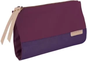 Image of Grace Womens Accessory Clutch Bag for Computer Cables Hard Drives Pens Phones and More Lifetime Warranty Polyester Dark Purple