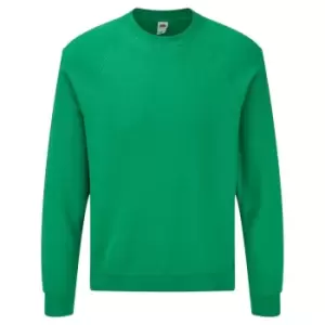 Image of Fruit Of The Loom Mens Raglan Sleeve BelcoroA Sweatshirt (S) (Heather Green)