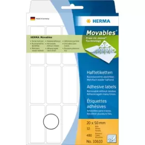Image of HERMA Multi-purpose labels 20x50 mm white Movables/removable paper...