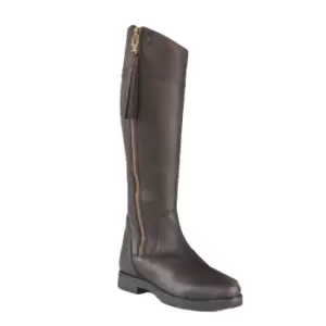 Image of Moretta Womens/Ladies Alessandra Leather Country Boots (6 UK Standard) (Chocolate Brown)
