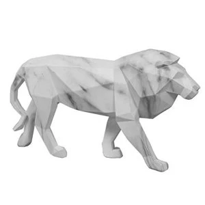 Image of Marble Effect Figurine - Lion