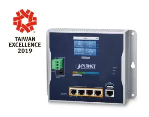 Image of IP30 Industrial Wall-mount Gigabit Router with 4-Port - Router - Copper Wire