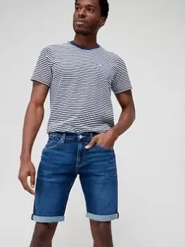 Image of Tommy Jeans Ronnie Tapered Fit Denim Shorts - Mid Blue