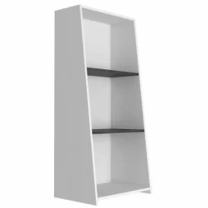 Image of Dallas Two Tone Bookcase with 3 Shelves, White