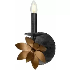 Image of Loops - Wall Light Sconce Distressed Silver & Gold LED E14 60W Bulb