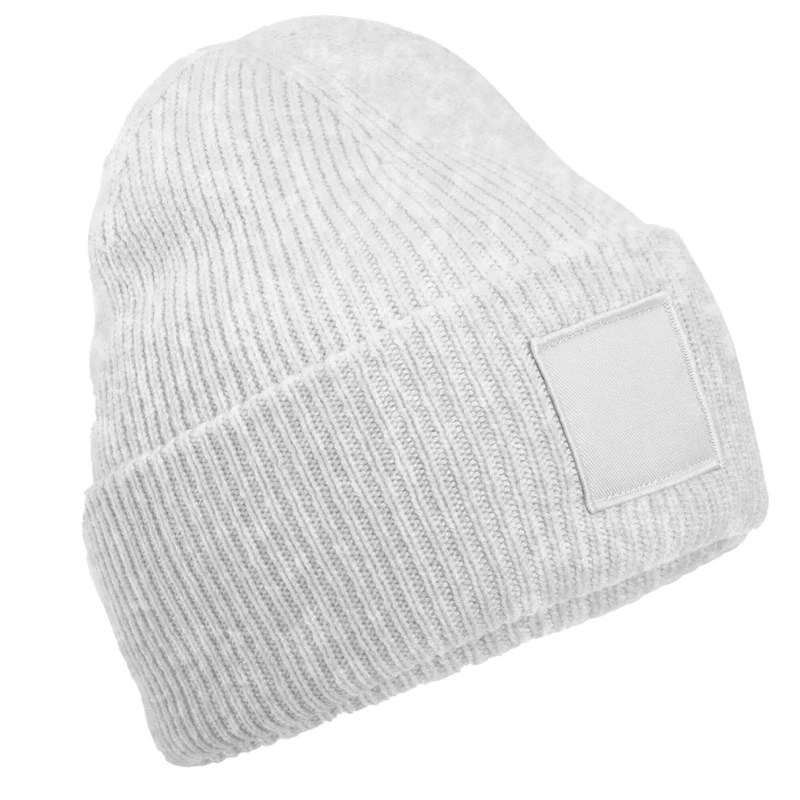 Image of Beechfield Beechfield Men Tonal Patch Beanie in Light Grey Light Grey One Size Male 5063652545324