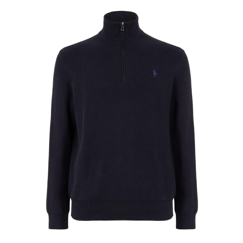 Image of Polo Ralph Lauren Quarter-Zip Jumper Navy Hthr male M