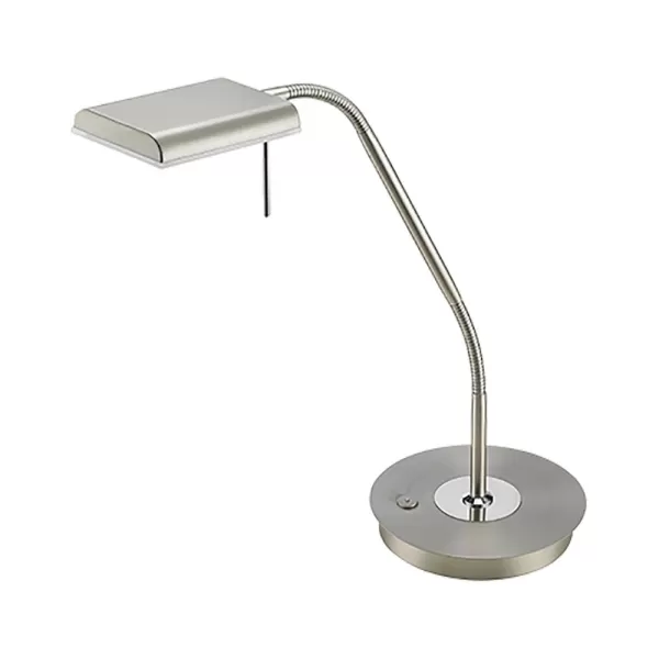 Image of Bergamo Modern Desk Task Lamp Nickel Matt 3000K