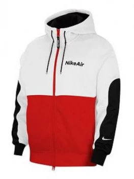 Image of Nike Sportswear Air Full Zip Fleece Hoodie, White, Size XL, Men