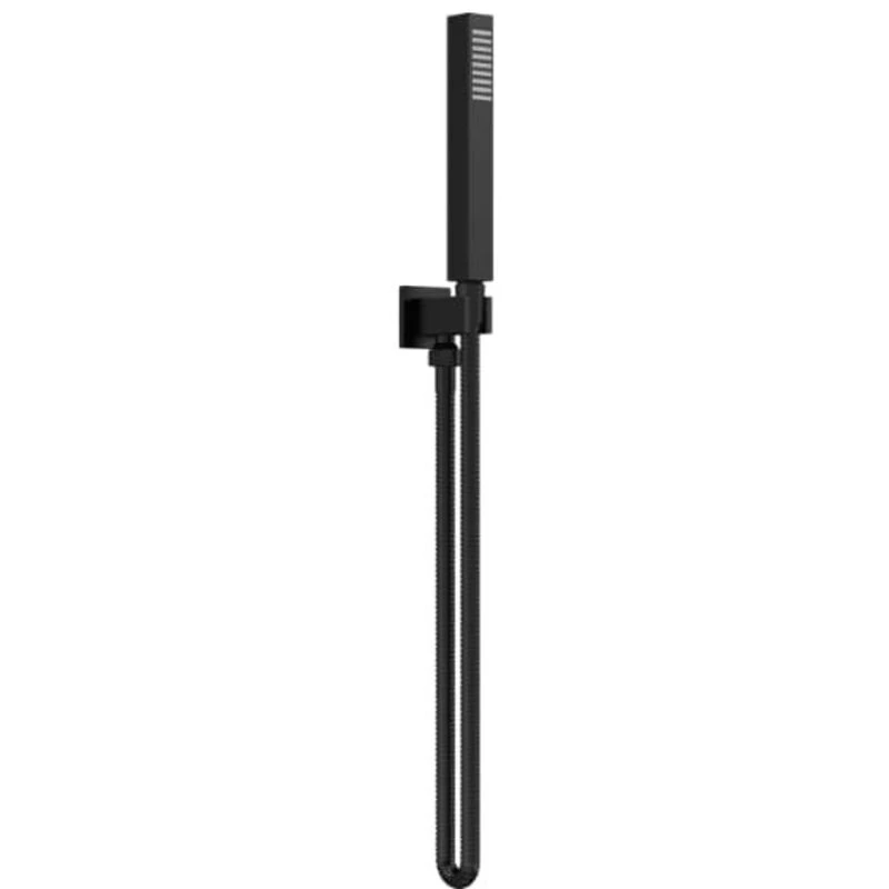 Image of nuie Shower Accessories Outlet Elbow, Parking Bracket, Flex and Handset - Black A4264