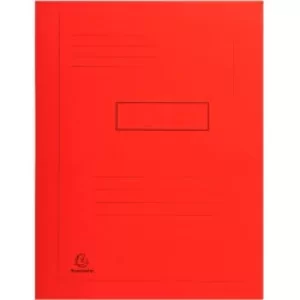 Image of Exacompta 2 Flap Folder 445003E A4 Red Cardboard 24 x 32cm Pack of 50