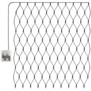 Image of Fairy Lights LED Remote Control Timer 8 Modes IP44 Outdoor Indoor Christmas Lighting Curtain Warm White Blue 120x120cm (de) - Monzana