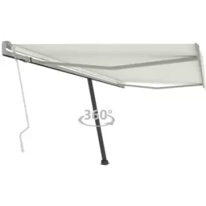 Image of Vidaxl - Freestanding Manual Retractable Awning 450x300cm Cream Cream