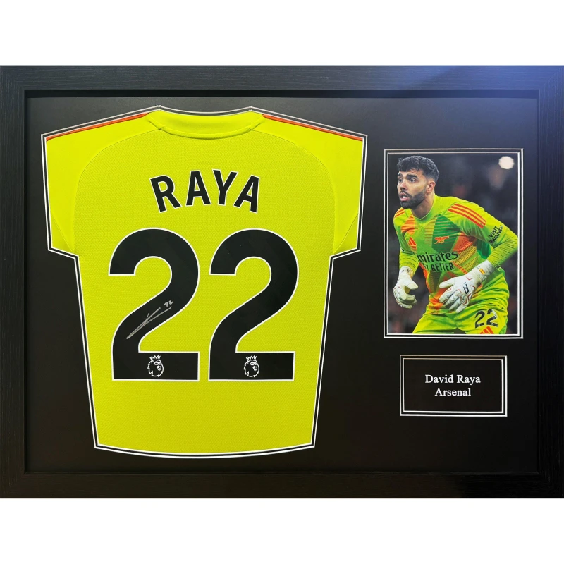 Image of AllStarSignings Ltd David Raya signed Arsenal shirt Green unisex One Size