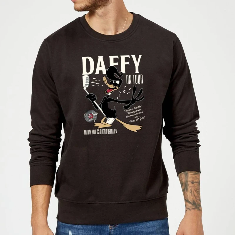 Image of Looney Tunes Daffy Concert Sweatshirt - Black - L
