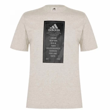 Image of adidas QT T Shirt Mens - Grey Tour